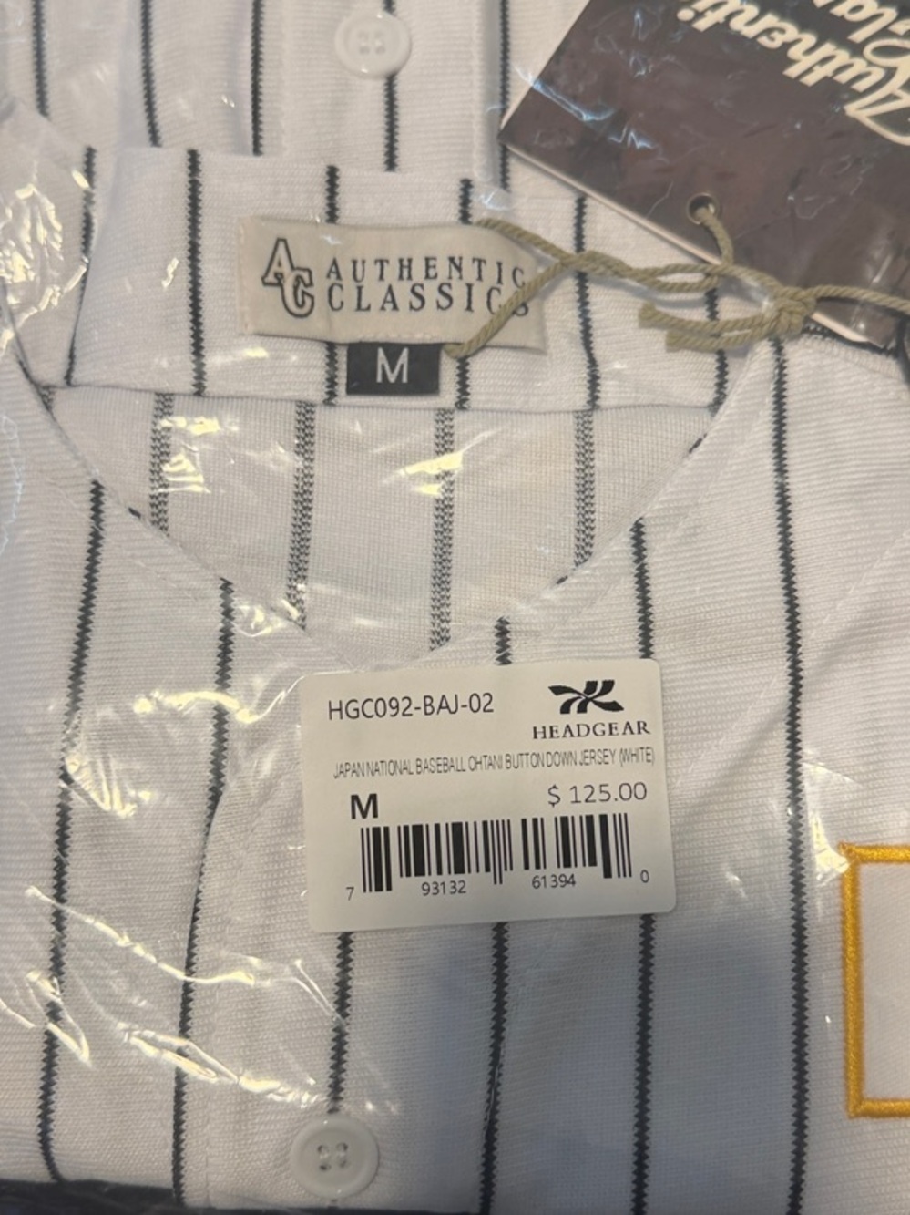 ⚾️🇯🇵⚾️Ohtani Japan Pinstripe Baseball Jersey - Size M - Picture 3 of 5